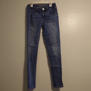 American Eagle Super Stretch Blue Jeggings